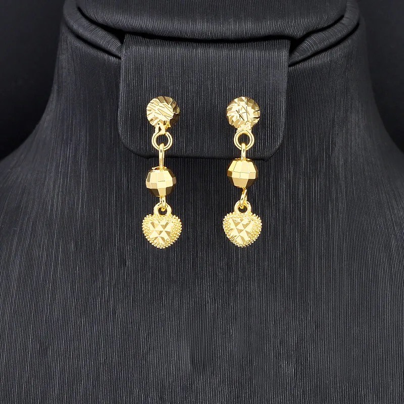 ST 727 high quality heart shape earrings heart designs earrings gold plated for women