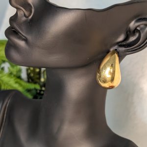 ST 832 fashion hypoallergenic simple design statement earrings 18k gold plated water drop earrings for women