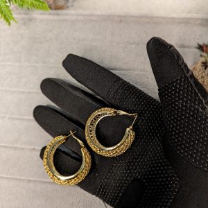 ST834 18k gold plated earrings for women