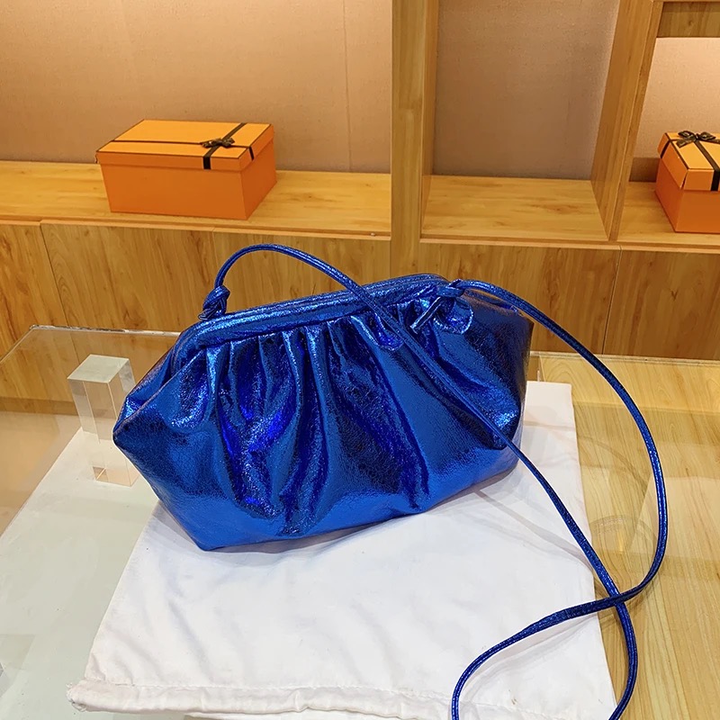 ST 9867 Shiny Metallic Soft Pouch Bag ( B )