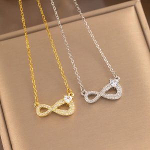 ST 3457 Moissanite Diamond Heart Necklace for Women